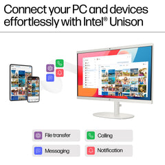 HP All-in-One Desktop Intel® Core™ i3-N300,21.5 inch(54.5cm),FHD,Anti-Glare,8 GB DDR5, 512GB SSD,White Wireless Keyboard and Mouse Combo,White, Windows 11, 4.17kg,22-dg0786in