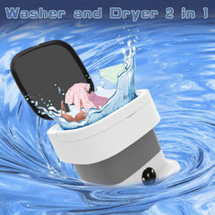 Glorial Star Foldable Mini Portable Washing Machine for Clothes, Baby Laundry & Travel | Compact Electric Washer with Spin Basket & Drain Function (Big Machine)