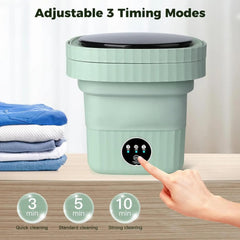 Semi Automatic FoldIng 10L Small Mini WashIng MachIne With Dryer Deep CleanIng For Underwear WashIng MachIne (C1)