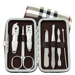 SYGA Set of 7 Tools Stainless Steel Nail Cutter Professional Grooming Kit Manicure Kit for Man Woman
