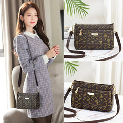 MOMISY Sling Bag with Long Strap for Women Shoulder Zipper Closure Handbags Multipurpose Crossbody ladies Daily (Brown Character)