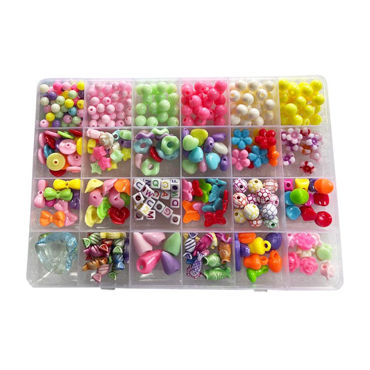 SYGA Beads for Kids Crafts Children's Jewelry Making Kit DIY Bracelets Necklace Hairband and Rings Craft Kits Birthday for 4, 5, 6, 7-Year-Old Little Girls-Multicolor (DIYBeadsSet-22)