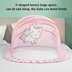 SYGA Foldable Baby Mosquito Net Protect Your Little One from Insects and Bugs Baby Bottomless Net for Baby Safe & Easy Use(Unicorn-Pink)