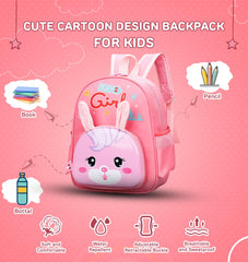SYGA Children's Backpack, Cute Animal Cartoon Nylon Schoolbag, Suitable for 3-7 Years Old(Pony-Rose Pink)