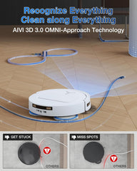 ECOVACS Deebot T50 PRO Omni 2 In 1 Robot Vacuum Cleaner & Mop,2025 Launch,15000 Pa Suction,6400 Mah Battery,8.1Cm Ultra-Thin,Zerotangle 2.0,AIVI 3.0 Obstacle Avoidance,Auto Wash/Dry/Refill,320 Mins