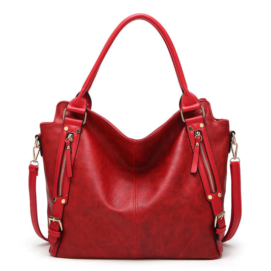 SYGA Women's Tote Bag, Large Capacity, Crossbody or Shoulder Style(Red)