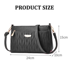 MOMISY Shoulder Sling Bag with Long Strap for Women Zipper Closure Handbags Multipurpose Crossbody Purse Ladies (Black Leaves) Size: 24 * 15 * 10cm