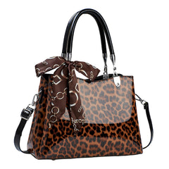 SYGA Women's Leopard Print Large Capacity Handbag | Shoulder Bag with Zipper Closure