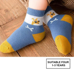 MOMISY 5 Pairs Baby Girl Boys Tube ankle Socks for Baby Girl BoysToddlers Infant kids (Greedy Dog, 1 year to 3year)-Bamboo