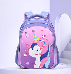 SYGA Kids School Bag Cute Unicorn Design, Lightweight Backpack for Elementary school students (Purple)