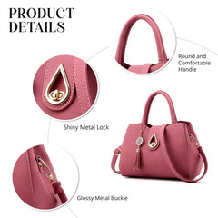 Syga Women's Elegant Handbag Stylish Crossbody Shoulder Bag with Tassel Charm