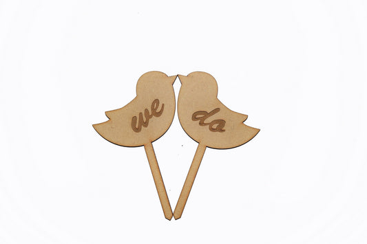 SYGA Love Birds Scrapbook Decorative Wood Craft Items