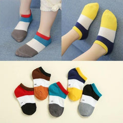 MOMISY 5 Pairs Baby Girl Boys Tube Socks Toddlers Infant Solid Color Boat Spring and Autumn Socks Stretch Baby Socks (4Color, 1 Year to 3 Year)