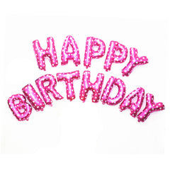 SYGA Cute Birthday Party Balloons Set - Happy Birthday Letters Balloons and Birthday Celebration Balloons Supplies Birthday Party Decoration Kits for Birthday (Pink)