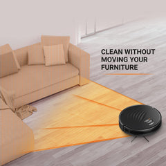 Eureka Forbes Robo Vac N Mop X3 2 in 1 Robotic Vacuum Cleaner with App Control, 2700 Pa Suction Power, Gyroscope Navigation, Wet & Dry Cleaning (Black)