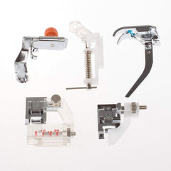 Imported 32 Sewing Machine Presser Foot Kit fit for Brother Singer Janome (Silver)