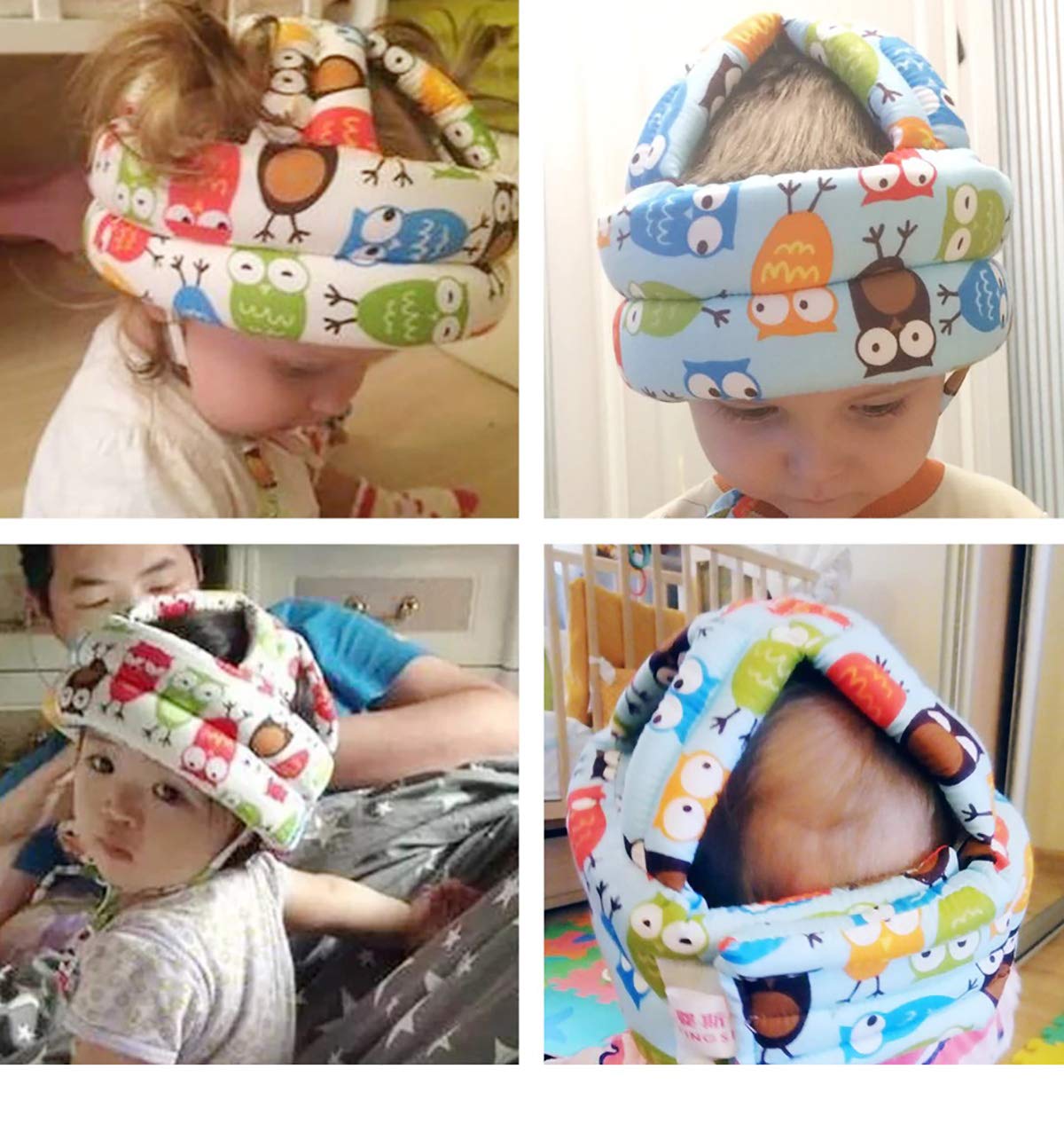 SYGA 1 Piece Infant, Toddler & Baby Child Helmet Head Protector Cushion Bonnet_Blue Star