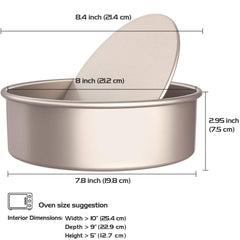 SYGA 2 Piece Square Non Stick Carbon Steel Cake Tin (2_Black)_Size: 22.5 * 22.5 cm