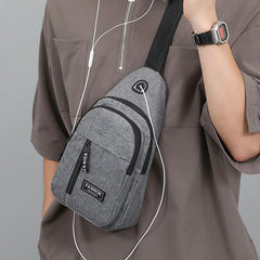 MOMISY Sling Chest Bag For Men Waterproof Sling Backpack Bag Cross body Bag for Travel | Hiking | Jogging | Gym | Picnic & Daily Use (Grey)
