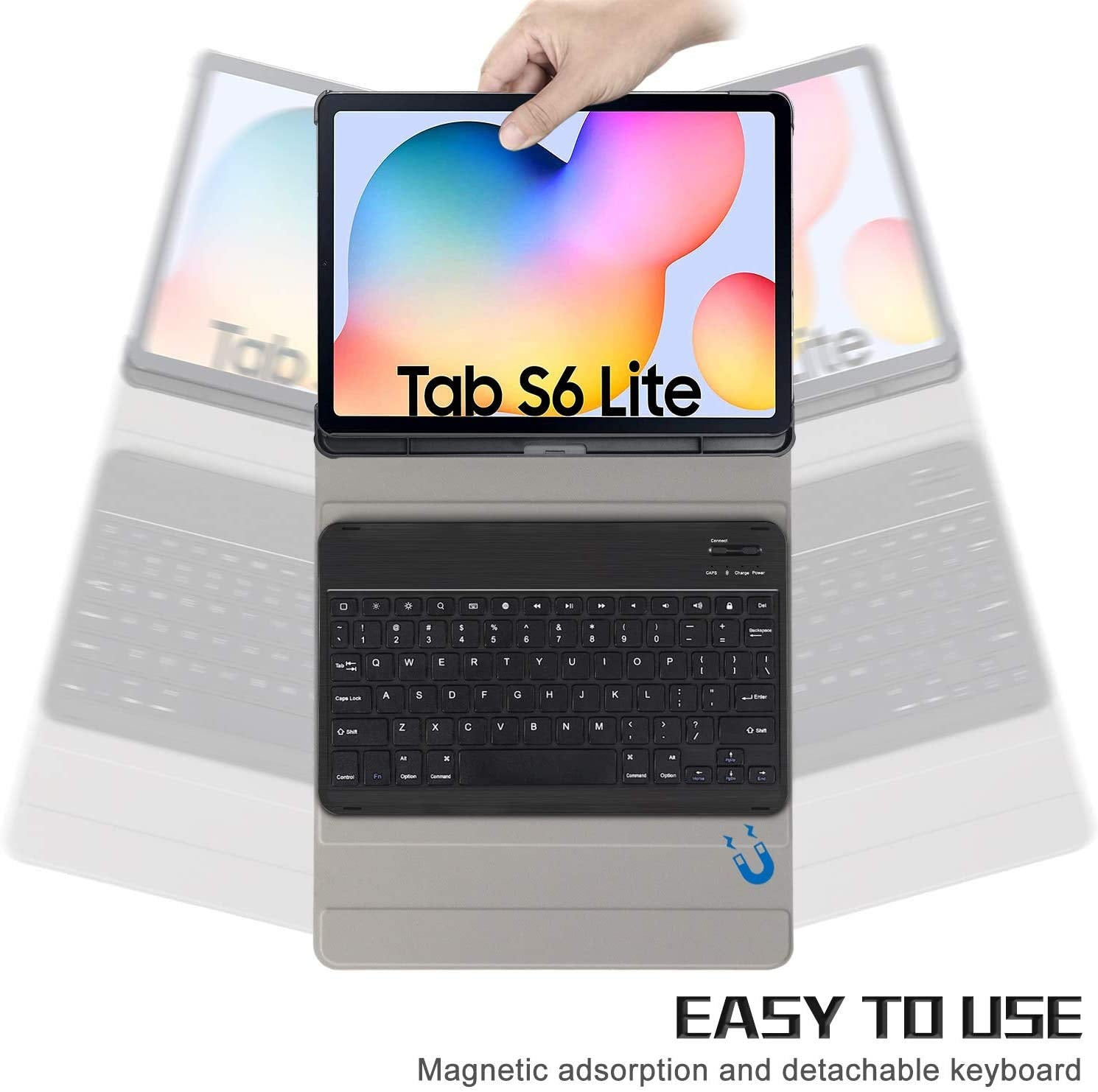 SYGA Keyboard Case for Samsung Galaxy Tab S6 Lite 10.4'' 2020 Model SM-P610 (Wi-Fi) SM-P615 (LTE) Detachable Wireless Bluetooth Keyboard