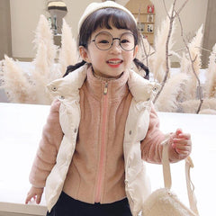 MOMISY Baby Boy & Girls Polyester Blend Round Neck Sweater Jacket Front Open Cardigan (6 to 12 Months, Pink)