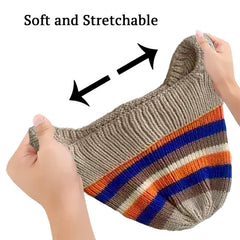SYGA Baby Winter Cap 1-5 Years Wool Multi-Stripe Warm Knitted Hat with Ear Protection Rainbow hat [Khaki]