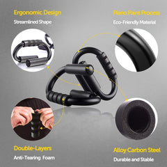 SYGA Steel Exercise Handle -Muscle Push up Stands-Athletics Push-Up Bars with Foam Padded Grips for Muscles Chest Women Men(Black)