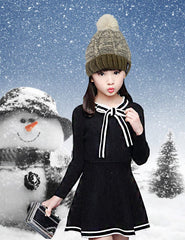SYGA Women Winter Cap Wool Warm Cap Beanie Hat with Pom Pom Above 15 Years - Beige