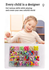 SYGA Beads for Kids Crafts Children's Jewelry Making Kit DIY Bracelets Necklace Hairband and Rings Craft Kits Birthday for 4, 5, 6, 7-Year-Old Little Girls-Multicolor (DIYBeadsSet-22)