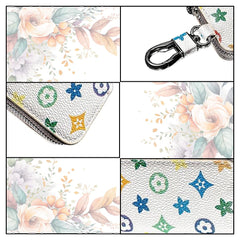 SYGA Leather Car Key Modern Bag Creative Style Car Zipper Fashion Protective Case For Men And Women(Star-White-Style-6)