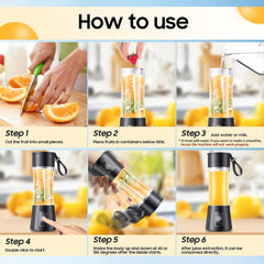 ROMINO USB Rechargeable Blenders for Smoothies and Juices, Juicer Mixer Grinder Mini Portable Juicer Blender, Portable Blender, Personal Size Mini Juice Mixer, Electric Fruit Juicer Machine,;,