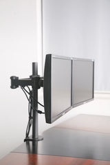 Rife Dual Monitor Mount Double Desk Stand Two Heavy Duty Full Motion Adjustable Arms Fit 2 Computer Screens 17 19 20 21 22 24 27 Inch VESA 75 100 (Dual Monitor Arm)