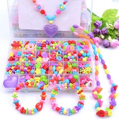 SYGA Beads for Kids Crafts Children's Jewelry Making Kit DIY Bracelets Necklace Hairband and Rings Craft Kits Birthday for 4, 5, 6, 7-Year-Old Little Girls-Multicolor (DIYBeadsSet-3)