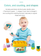 Syga 16 Pcs Baby's First Building Blocks - for Baby Kids - Alphabets and Shapes Learning
