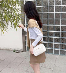 SYGA ladies Bag Christmas White Shoulder Bag Rhombus Crossbody Bag Fashionable Bag For Women