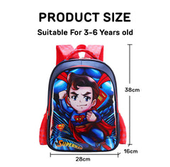 SYGA Children's Backpack for Boys and Girls,Cute Cartoon Design School Bag, Suitable for Ages 3-6 Years(Superman)