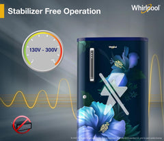 Whirlpool 184 L 5 Star Direct-Cool Single Door Refrigerator with Intellisense Inverter Compressor (205 WDE ROY 5S Inv SAPPHIRE SPRING-Z)