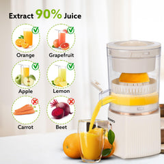AGARO Regal Electric Citrus Juicer, 200ml Capacity, 80 Watts, Automatic Juice Extractor, Orange, Lemon, Grapefruit Juicer & Squeezer Machine, Electric Fruit Squeezer, Portable, white