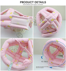 SYGA Baby Head Protector Toddler Infant Safety Helmet Head Protection for Unisex Learn to Walk Crawling Adjustable Head Protective Hat -Pink Crown for 0-3 Years