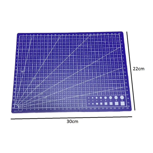 SYGA A4 Cutting Mat Printed Grid Lines Scale Plate Knife Leather Paper Board