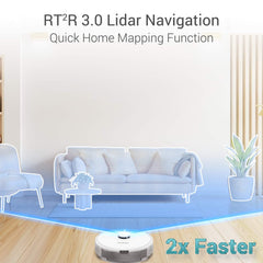 MILAGROW Imap15 AI Plus, Lidar, Convertible Robotic Vacuum Cleaner, Powerful 10000Pa Suction, 3.5L Self-Empty Dustbin, 70 Days Handsfree, 5200 Mah Battery, WiFi/APP/Alexa/Remote, (White), 260 Minutes