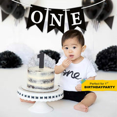SYGA I am One Banner for Birthday Decorative Party Photo Props Banner[Anchor Theme]