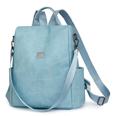 SYGA Women's Patchwork Anti-Theft Backpack | Large-Capacity Soft Surface Travel Backpack