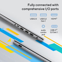 ASUS Vivobook 15, Intel Core i3 13th Gen 1315U, 8GB RAM, 512GB SSD, FHD 15.6", Windows 11, Office Home 2024, Cool Silver, 1.7Kg, X1504VA-NJ3320WS, Intel UHD iGPU, M365 Basic (1Year)* Laptop