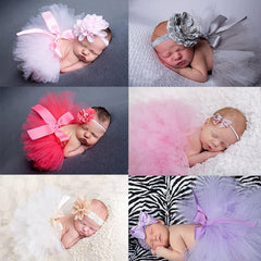 MOMISY Baby Photography Props, Skirt & Headband for Kids Parties Anniversaries Photography, Grey