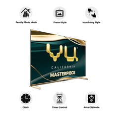 Vu 139cm (55 inches) Masterpiece Frame Series 4K QLED TV 55MASTERPIECE (Armani Gold)