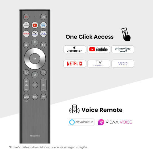 Hisense 139 cm (55 inches) E7Q PRO Series 4K Ultra HD Smart QLED TV 55E7Q PRO (Charcoal Grey)