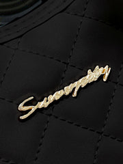 SYGA Women's Embroidered Armpit Handbags Fashion Black Versatile Shoulder Bag