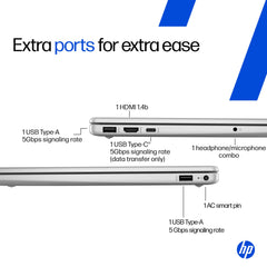 HP 15, Intel Core Ultra 5 125H (16GB DDR5, 1TB SSD) FHD, IPS, 15.6''/39.6cm, Win11, M365 Basic(1yr)*Office24, Silver, 1.65kg, fd1354TU, Intel Arc Graphics, FHD Camera w/Shutter, AI Powered Laptop