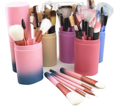SYGA 12 Pcs Premium Make up Brushes with 1 Storage Box - Light Pink